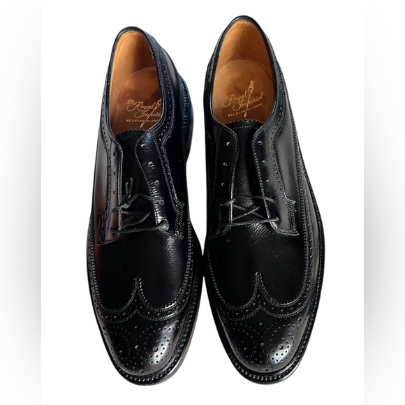 Florsheim Royal Imperial Black Kenmoor Wingtip Oxford Dress Shoes Size 10 NEW - Picture 4 of 15